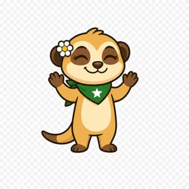 Mimi the mascot, smiling