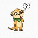 Mimi the mascot, thinking